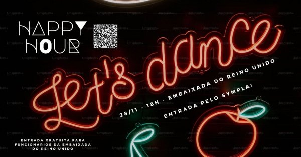 Happy Hour: Let's Dance!Embaixada do Reino Unido – Brasília, DFSexta, 28 de Nov às 18:00