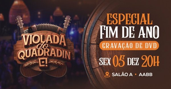 Violada do Quadradin – Especial fim de ano – DVDAABB – Associação Atlética Banco do Brasil – Brasília, DFSexta, 05 de Dez às 20:00