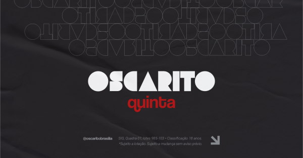 Quinta no OscaritoOscarito Brasília: Esporte, Balada, Lazer, Shows, Música, Feijoada – Brasília, DFQuinta, 11 de Dez às 19:00