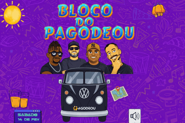 BLOCO PAGODEOU 1ª EDIÇÃOLocal a definir – Santo Antônio do Descoberto, GOSábado, 14 de Fev às 15:00